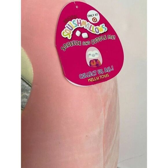Squismallows Sloth Taryn Valentine 16" Pink Plush Soft Target Exclusive NWT - Picture 2 of 11